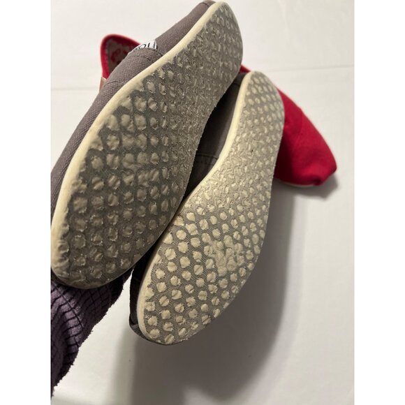 Bundle TOMS Womens Slip-On Flats Red & Khaki Size 7 Canvas - Picture 13 of 13